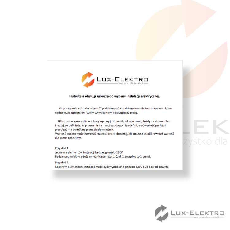 program do wyceny instalacji elektrycznych dla elektryków i firm