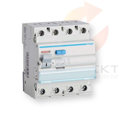 HAGER wyłącznik różnicowoprądowy 4P 25A 30mA typ A CDA425J  Hurtownia Elektryczna Lux-Elektro Rzeszów Tyczyn | Sklep Elektryczny Online