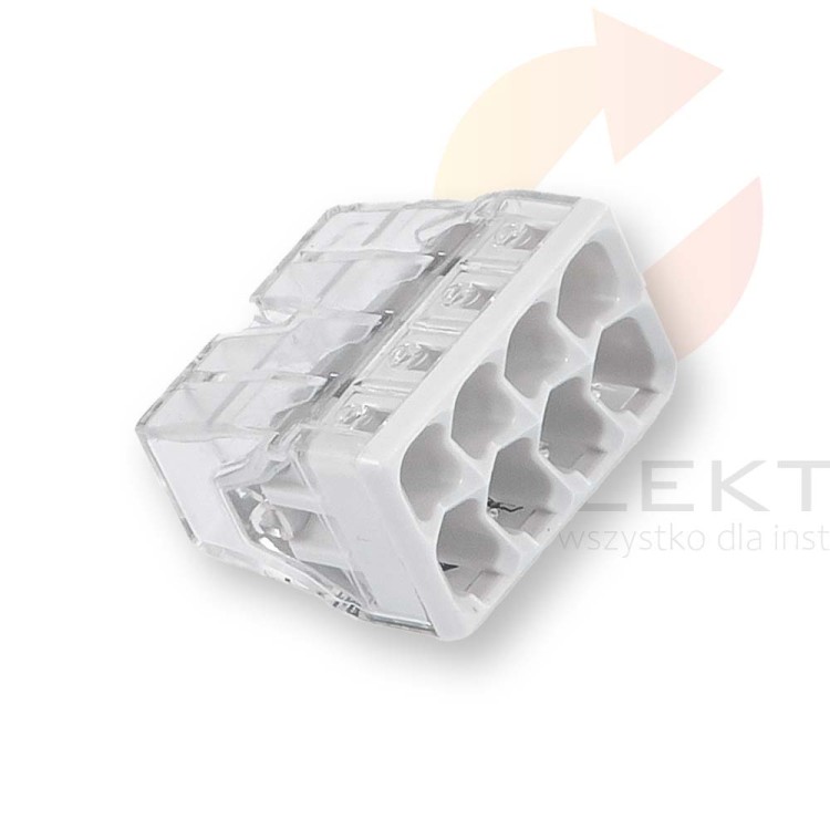 WAGO Szybkozłączka 8x 0,5-2,5mm2 jasnoszara 2273-208 /50szt./  Hurtownia Elektryczna Lux-Elektro Rzeszów Tyczyn | Sklep Elektryczny Online