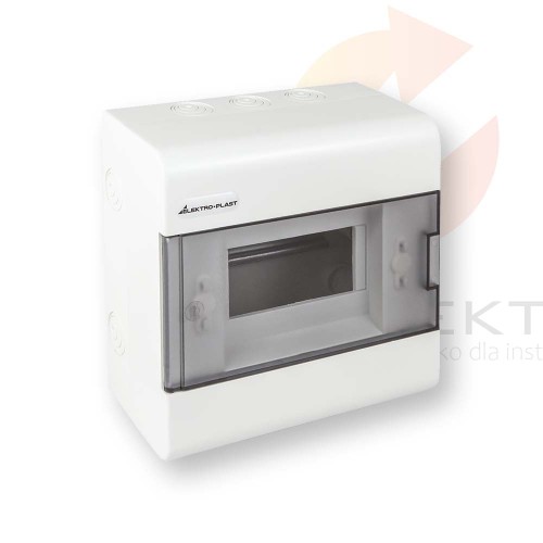 Rozdzielnica modułowa 1x8 natynkowa IP40 SRn-8 1.2 Hurtownia Elektryczna Lux-Elektro Rzeszów Tyczyn | Sklep Elektryczny Online