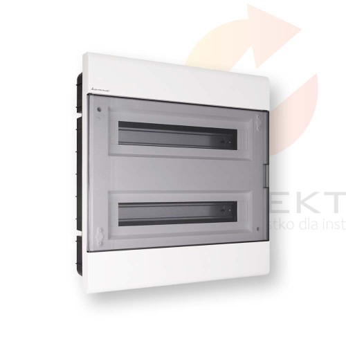 Rozdzielnica modułowa podtynkowa 2x18 SRp-36/2 (N+PE) IK07 drzwi transparentne 2.88 Hurtownia Elektryczna Lux-Elektro Rzeszów Tyczyn | Sklep Elektryczny Online