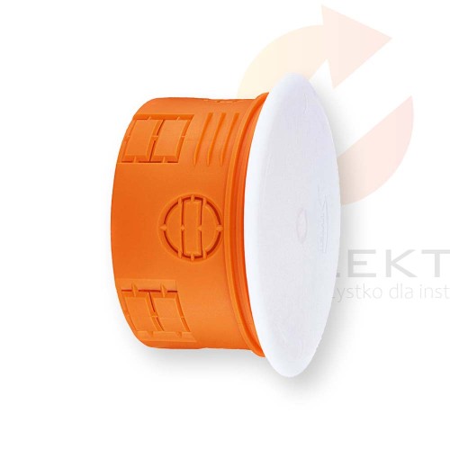SIMET Puszka podtynkowa 80mm z pokrywą pomarańczowa Z80KF 33073008 /30szt./ Hurtownia Elektryczna Lux-Elektro Rzeszów Tyczyn | Sklep Elektryczny Online