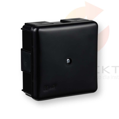 Puszka hermetyczna n/t 86x86x39mm pusta IP55 czarna 0226-02 Hurtownia Elektryczna Lux-Elektro Rzeszów Tyczyn | Sklep Elektryczny Online
