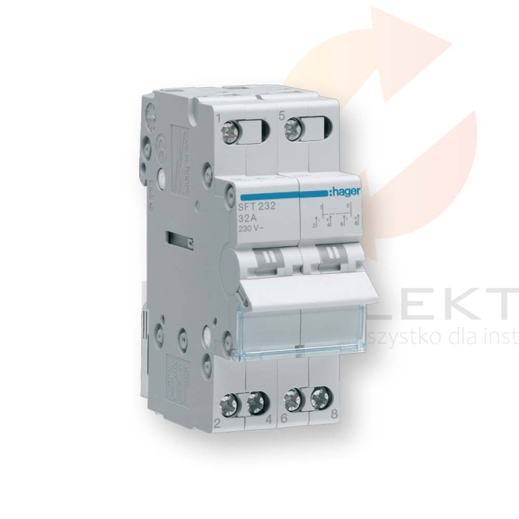 Przełącznik modułowy I-0-II 32A 2P SFT232  Hurtownia Elektryczna Lux-Elektro Rzeszów Tyczyn | Sklep Elektryczny Online