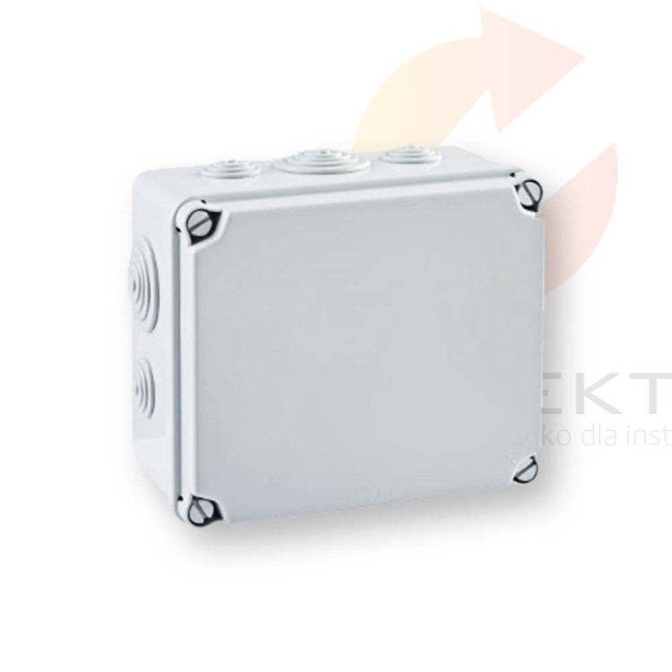 Puszka natynkowa LIGHT 175x151x95 6xM25 4xM40 IP66/67 EV-171  Hurtownia Elektryczna Lux-Elektro Rzeszów Tyczyn | Sklep Elektryczny Online