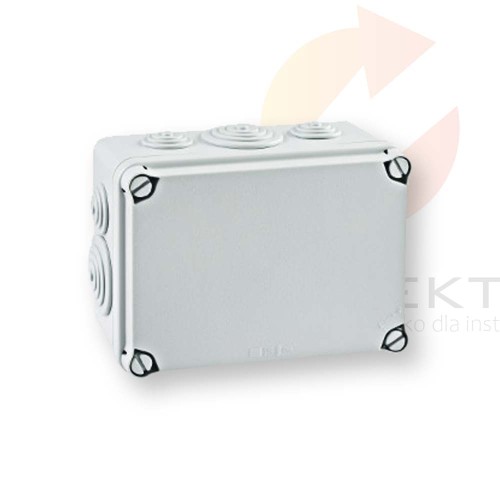 Puszka natynkowa LIGHT 162x116x76 6xM25 4xM40 IP66/67 szara EV-161  Hurtownia Elektryczna Lux-Elektro Rzeszów Tyczyn | Sklep Elektryczny Online