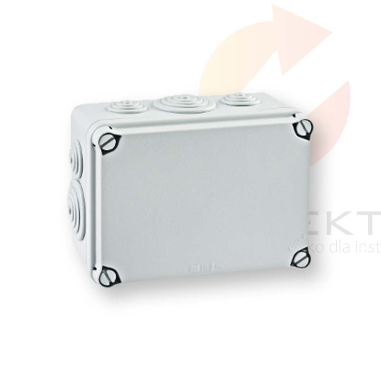Puszka natynkowa LIGHT 162x116x76 6xM25 4xM40 IP66/67 szara EV-161  Hurtownia Elektryczna Lux-Elektro Rzeszów Tyczyn | Sklep Elektryczny Online