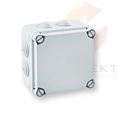 Puszka natynkowa LIGHT 108x108x64 7xM25 IP66/67 szara EV-111  Hurtownia Elektryczna Lux-Elektro Rzeszów Tyczyn | Sklep Elektryczny Online