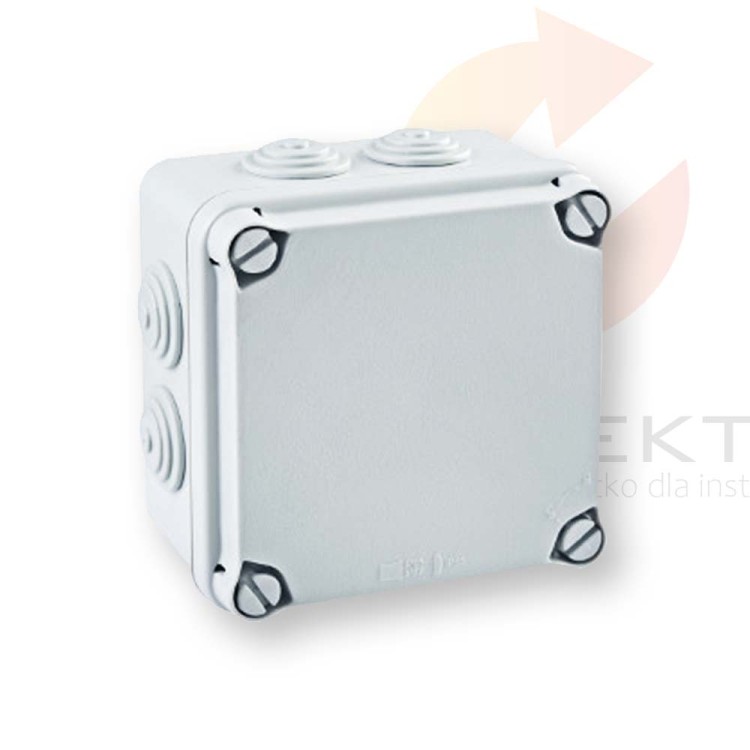 Puszka natynkowa LIGHT 108x108x64 7xM25 IP66/67 szara EV-111  Hurtownia Elektryczna Lux-Elektro Rzeszów Tyczyn | Sklep Elektryczny Online