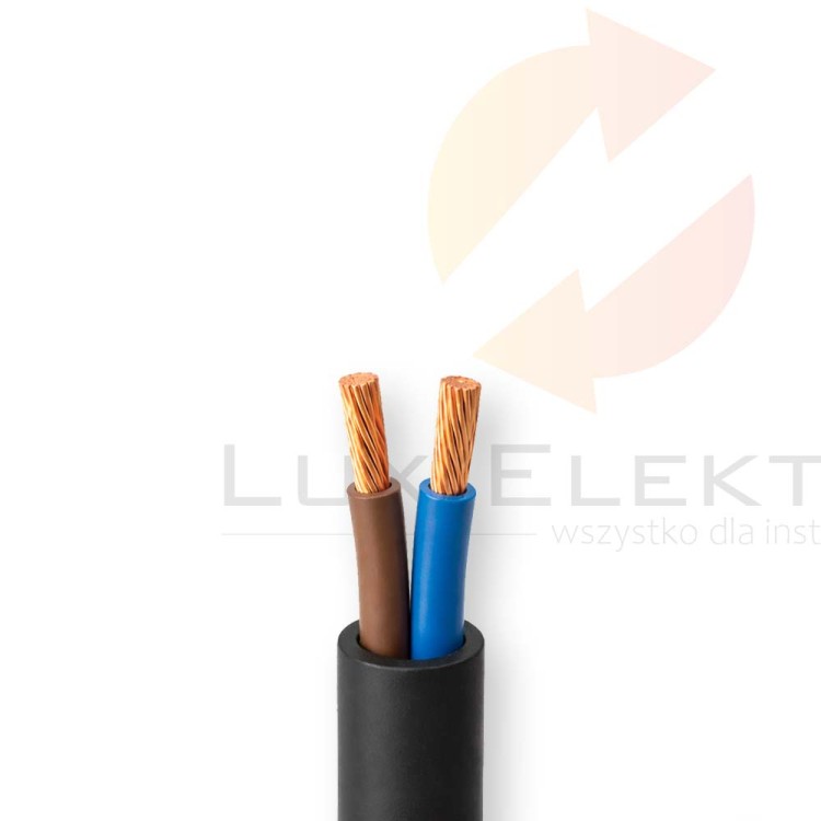 Przewód mieszkaniowy H03VV-F (OMY) 2x0,75 czarny 300/300V /25m/ ELEKTROKABEL | Hurtownia Elektryczna Lux-Elektro | Rzeszów, Tyczyn
