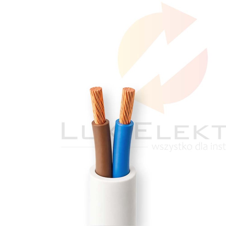 Przewód mieszkaniowy H03VV-F (OMY) 2x1 biały 300/300V /25m/ ELEKTROKABEL  | Hurtownia Elektryczna Lux-Elektro | Rzeszów, Tyczyn