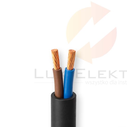 Przewód mieszkaniowy H03VV-F (OMY) 2x1,5 czarny 300/300V /50m/ ELEKTROKABEL   Hurtownia Elektryczna Lux-Elektro Rzeszów Tyczyn | Sklep Elektryczny Online