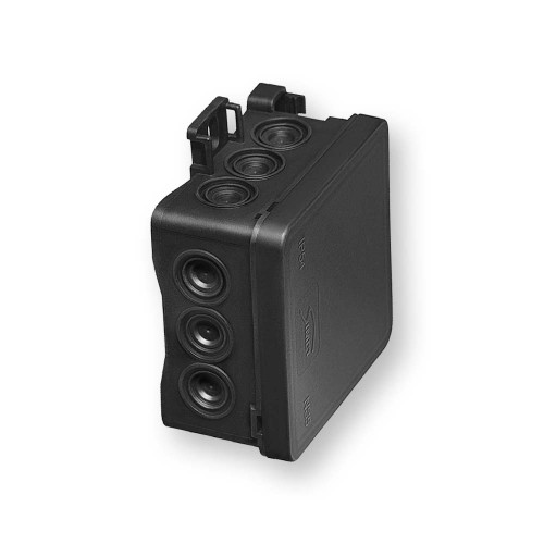 Puszka naścienna 75x40x75mm z dławnicą zintegrowaną samozatrzaskowa, bezhalogenowa, seria FASTBOXiHOOK czarna IP54 NS5 35360107 Hurtownia Elektryczna Lux-Elektro Rzeszów Tyczyn | Sklep Elektryczny Online
