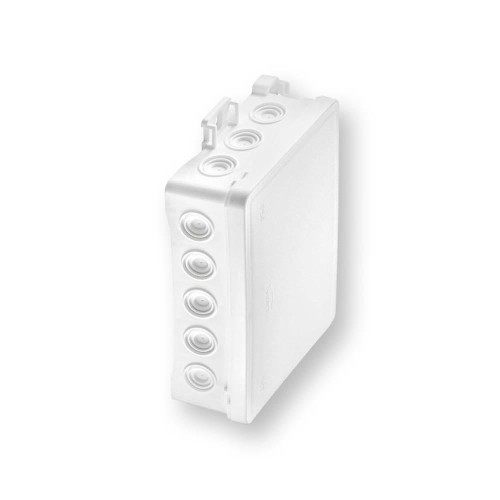 Puszka naścienna 90x40x135mm z dławnicą zintegrowaną samozatrzaskowa, bezhalogenowa, seria FASTBOXiHOOK biała IP54 NS9 35404106 Hurtownia Elektryczna Lux-Elektro Rzeszów Tyczyn | Sklep Elektryczny Online