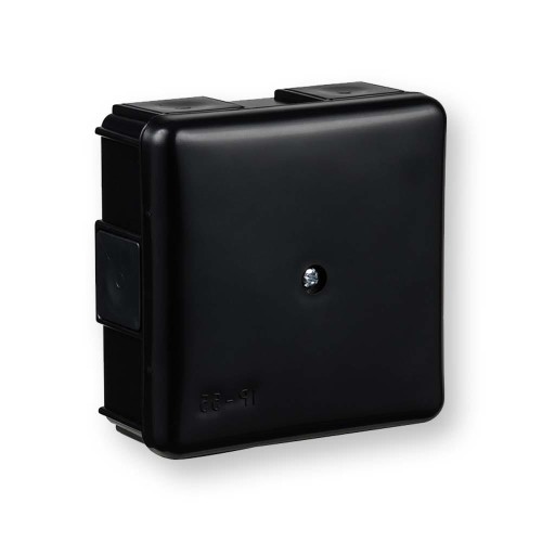 Puszka hermetyczna n/t 86x86x39mm pusta IP55 czarna 0226-02 Hurtownia Elektryczna Lux-Elektro Rzeszów Tyczyn | Sklep Elektryczny Online