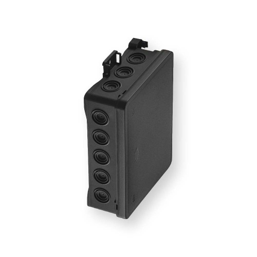 Puszka naścienna 90x40x135mm z dławnicą zintegrowaną samozatrzaskowa, bezhalogenowa, seria FASTBOXiHOOK czarna IP54 NS9 35404107 Hurtownia Elektryczna Lux-Elektro Rzeszów Tyczyn | Sklep Elektryczny Online