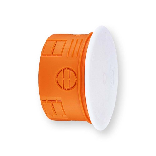 SIMET Puszka podtynkowa 80mm z pokrywą pomarańczowa Z80KF 33073008 /30szt./ Hurtownia Elektryczna Lux-Elektro Rzeszów Tyczyn | Sklep Elektryczny Online