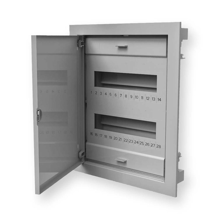 Rozdzielnica modułowa podtynkowa 2x12 RO-2 /drzwi metal/ (N+PE) C.1524 Hurtownia Elektryczna Lux-Elektro Rzeszów Tyczyn | Sklep Elektryczny Online