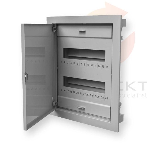 Rozdzielnica modułowa podtynkowa 2x12 RO-2 /drzwi metal/ (N+PE) C.1524 Hurtownia Elektryczna Lux-Elektro Rzeszów Tyczyn | Sklep Elektryczny Online