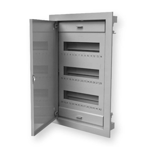 Rozdzielnica modułowa podtynkowa 3x12 RO-3 /drzwi metal/ (N+PE) C.1536  Hurtownia Elektryczna Lux-Elektro Rzeszów Tyczyn | Sklep Elektryczny Online