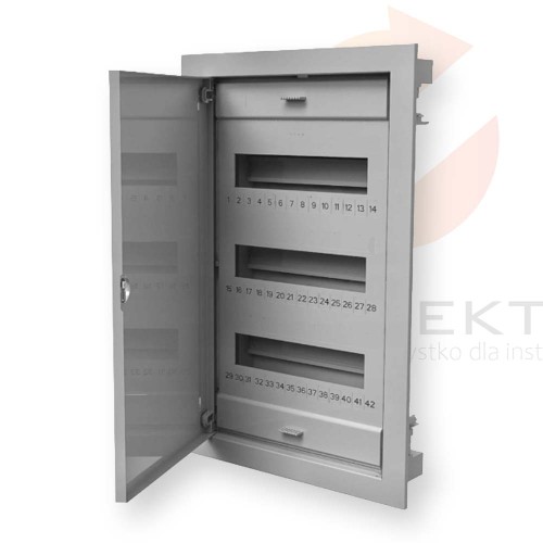 Rozdzielnica modułowa podtynkowa 3x12 RO-3 /drzwi metal/ (N+PE) C.1536  Hurtownia Elektryczna Lux-Elektro Rzeszów Tyczyn | Sklep Elektryczny Online