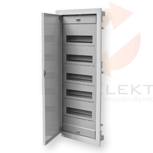 Rozdzielnica modułowa podtynkowa 5x12 RO-5 /drzwi metal/ (N+PE) C.1560 Hurtownia Elektryczna Lux-Elektro Rzeszów Tyczyn | Sklep Elektryczny Online