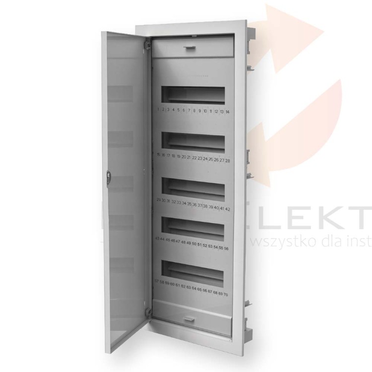 Rozdzielnica modułowa podtynkowa 5x12 RO-5 /drzwi metal/ (N+PE) C.1560 Hurtownia Elektryczna Lux-Elektro Rzeszów Tyczyn | Sklep Elektryczny Online