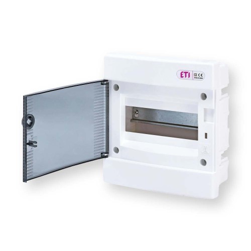 Rozdzielnica modułowa 1x8 podtynkowa /transparentna/ ECM8PT DIDO 001101010 ETI  Hurtownia Elektryczna Lux-Elektro Rzeszów Tyczyn | Sklep Elektryczny Online