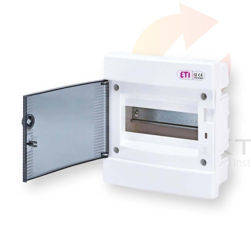 Rozdzielnica modułowa 1x8 podtynkowa /transparentna/ ECM8PT DIDO 001101010 ETI  Hurtownia Elektryczna Lux-Elektro Rzeszów Tyczyn | Sklep Elektryczny Online