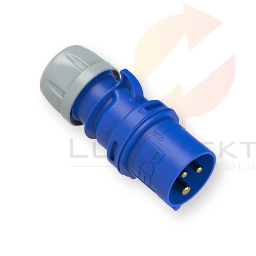 Wtyczka przenośna 16A 3P 230V niebieska IP44 SHARK 013-6 PCE Hurtownia Elektryczna Lux-Elektro Rzeszów Tyczyn | Sklep Elektryczny Online