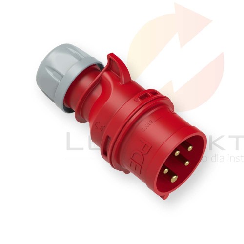 Wtyczka przenośna 16A 5P 400V czerwona IP44 SHARK 015-6 PCE Hurtownia Elektryczna Lux-Elektro Rzeszów Tyczyn | Sklep Elektryczny Online