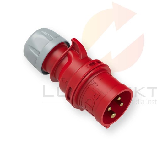 Wtyczka przenośna 32A 4P 400V czerwona IP44 SHARK 024-6 PCE Hurtownia Elektryczna Lux-Elektro Rzeszów Tyczyn | Sklep Elektryczny Online