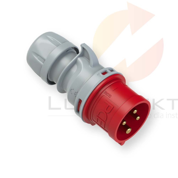 Wtyczka przenośna 16A 4P 400V czerwona IP44 TURBO SHARK 014-6TT PCE Hurtownia Elektryczna Lux-Elektro Rzeszów Tyczyn | Sklep Elektryczny Online