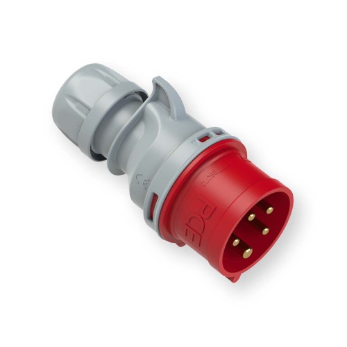 Wtyczka przenośna 32A 5P 400V czerwona IP44 TURBO SHARK 025-6TT PCE  Hurtownia Elektryczna Lux-Elektro Rzeszów Tyczyn | Sklep Elektryczny Online