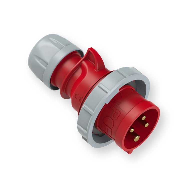 Wtyczka przenośna 16A 4P 400V czerwona IP67 SHARK 0142-6 PCE Hurtownia Elektryczna Lux-Elektro Rzeszów Tyczyn | Sklep Elektryczny Online