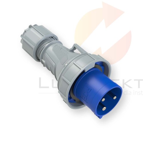 Wtyczka przenośna 63A 2P+Z 230V IP67 niebieska POWER TWIST 033-6 PCE  Hurtownia Elektryczna Lux-Elektro Rzeszów Tyczyn | Sklep Elektryczny Online