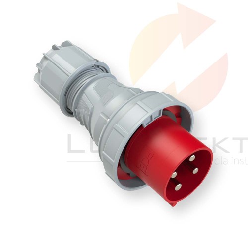 Wtyczka przenośna 125A 4P 400V czerwona IP67 POWER TWIST 044-6 PCE  Hurtownia Elektryczna Lux-Elektro Rzeszów Tyczyn | Sklep Elektryczny Online