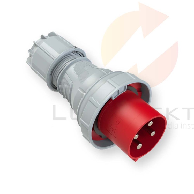 Wtyczka przenośna 125A 4P 400V czerwona IP67 POWER TWIST 044-6 PCE  Hurtownia Elektryczna Lux-Elektro Rzeszów Tyczyn | Sklep Elektryczny Online