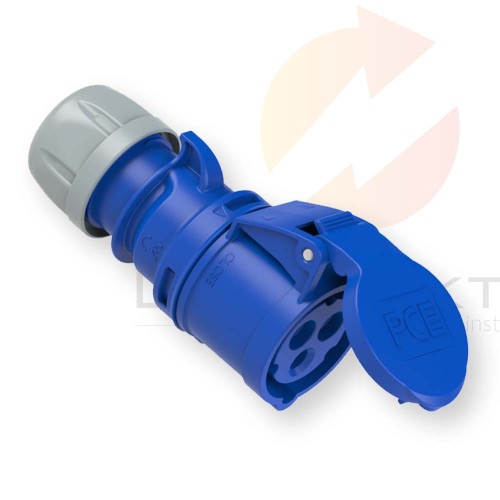 Gniazdo przenośne 32A 3P 230V niebieskie IP44 SHARK 223-6 PCE  Hurtownia Elektryczna Lux-Elektro Rzeszów Tyczyn | Sklep Elektryczny Online
