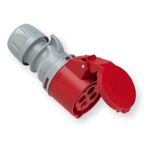 Gniazdo przenośne 32A 4P 400V czerwone IP44 TURBO SHARK 224-6TT PCE ( Hurtownia Elektryczna Lux-Elektro Rzeszów Tyczyn | Sklep Elektryczny Online