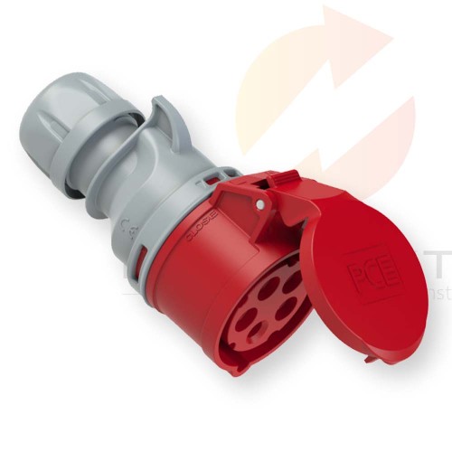 Gniazda przenośne 32A 5P 400V czerwone IP44 TURBO SHARK 225-6TT PCE  Hurtownia Elektryczna Lux-Elektro Rzeszów Tyczyn | Sklep Elektryczny Online
