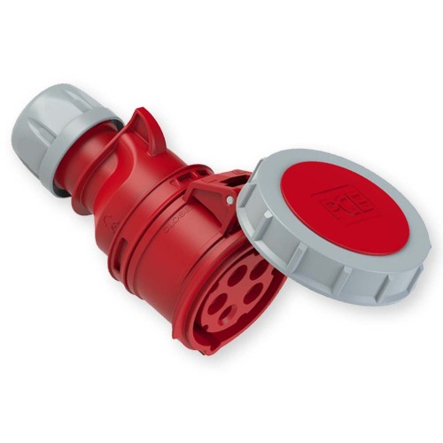 Gniazdo przenośne 16A 5P 400V czerwone IP67 SHARK 2152-6 PCE  Hurtownia Elektryczna Lux-Elektro Rzeszów Tyczyn | Sklep Elektryczny Online