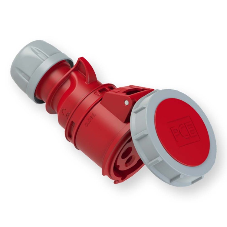 Gniazdo przenośne 32A 4P 400V czerwone IP67 SHARK 2242-6 PCE  Hurtownia Elektryczna Lux-Elektro Rzeszów Tyczyn | Sklep Elektryczny Online