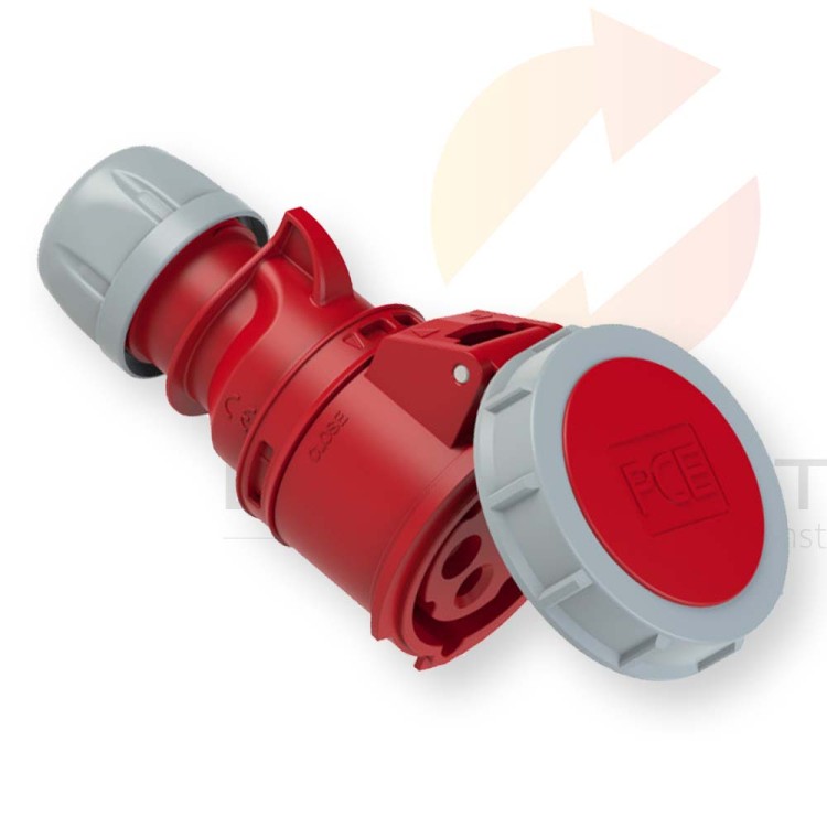 Gniazdo przenośne 32A 4P 400V czerwone IP67 SHARK 2242-6 PCE  Hurtownia Elektryczna Lux-Elektro Rzeszów Tyczyn | Sklep Elektryczny Online