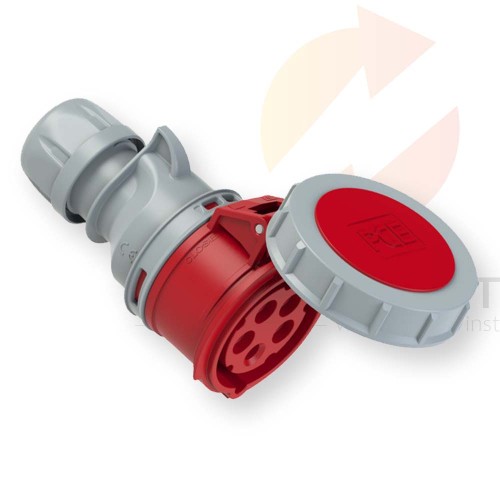 Gniazdo przenośne 16A 5P 400V czerwone IP67 TURBO TWIST 2152-6tt PCE (Hurtownia Elektryczna Lux-Elektro Rzeszów Tyczyn | Sklep Elektryczny Online