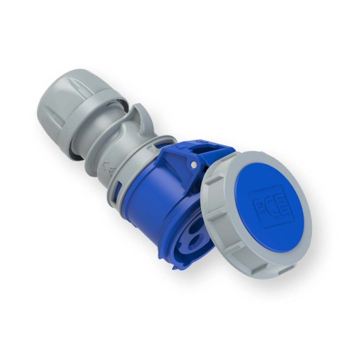 Gniazdo przenośne 32A 3P 230V niebieskie IP67 TURBO SHARK 2232-6TTv PCE Hurtownia Elektryczna Lux-Elektro Rzeszów Tyczyn | Sklep Elektryczny Online