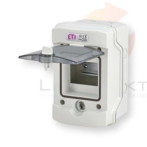 Rozdzielnica modułowa PV 1x4 natynkowa /transparentna/ UV 1500V DC ECH-4G DIDO 001101060 ETI  Hurtownia Elektryczna Lux-Elektro Rzeszów Tyczyn | Sklep Elektryczny Online