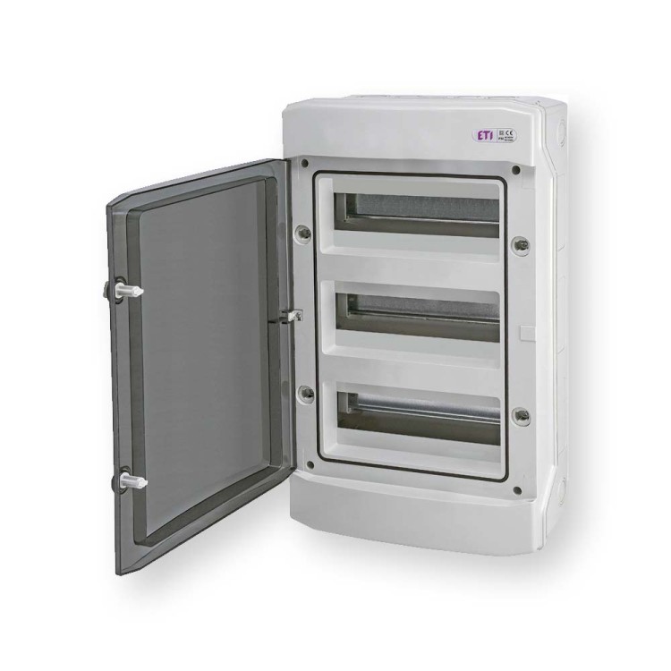 Rozdzielnica modułowa PV 3x12 natynkowa /transparentna/ UV 1500V DC ECH-36PT-s DIDO 001101080 ETI  Hurtownia Elektryczna Lux-Elektro Rzeszów Tyczyn | Sklep Elektryczny Online