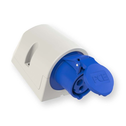 Gniazdo stałe 32A 3P 230V niebieskie IP44 123-6 PCE  Hurtownia Elektryczna Lux-Elektro Rzeszów Tyczyn | Sklep Elektryczny Online
