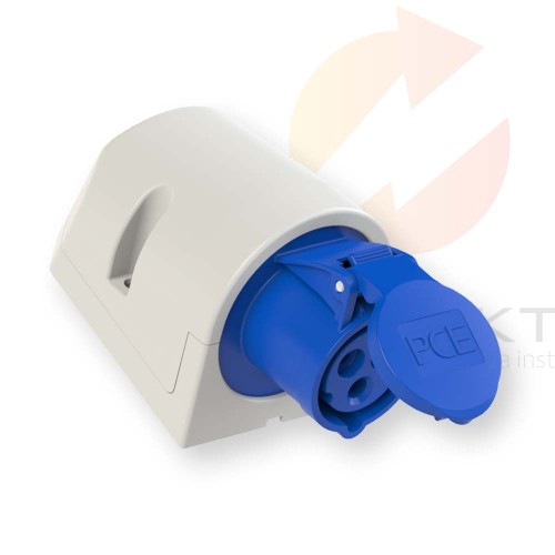 Gniazdo stałe 32A 3P 230V niebieskie IP44 123-6 PCE  Hurtownia Elektryczna Lux-Elektro Rzeszów Tyczyn | Sklep Elektryczny Online